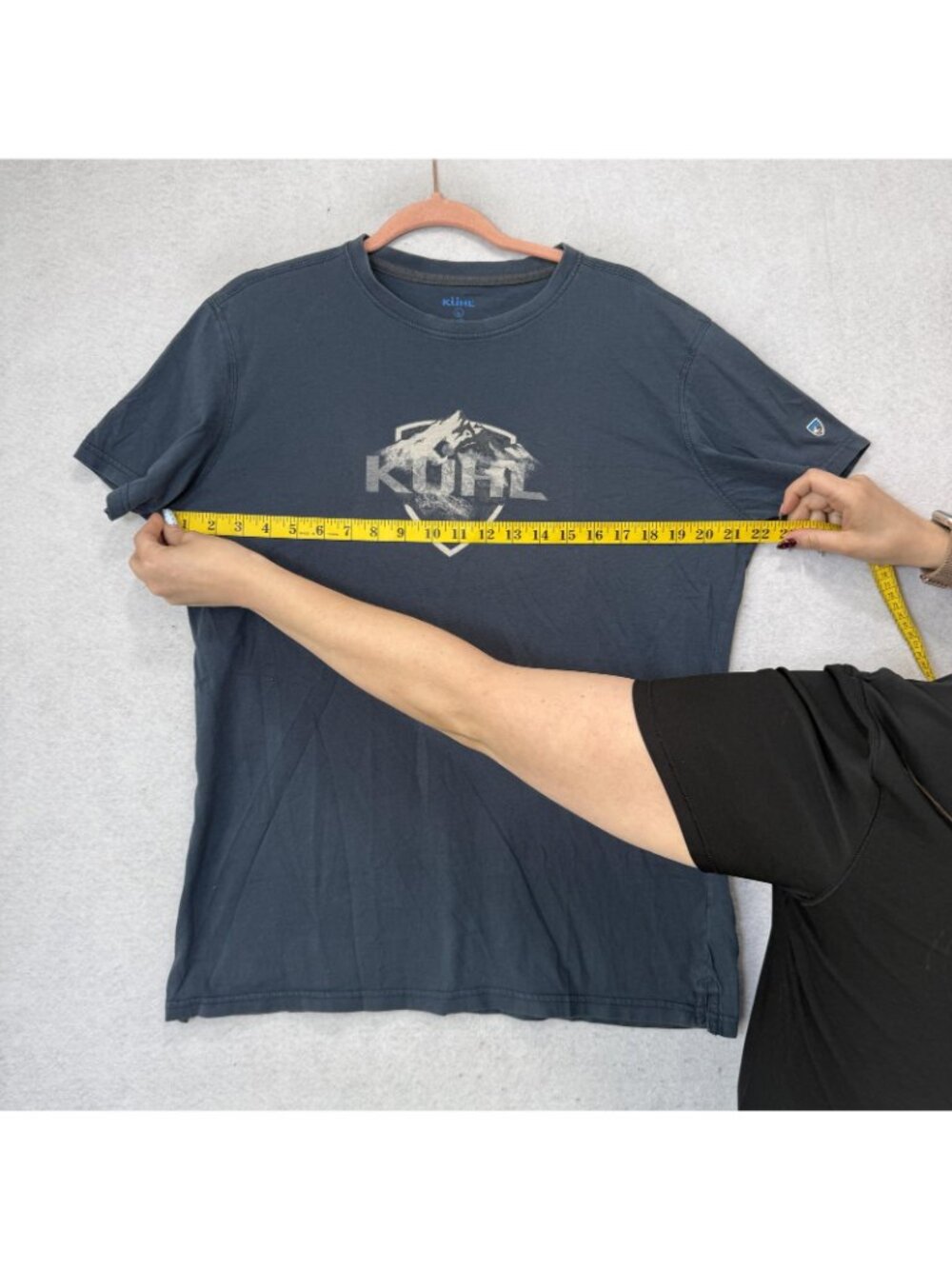 Kuhl Shirt Mens Large Gray Mountain Logo Graphic Tee Organic Cotton Outdoor - Picture 4 of 10